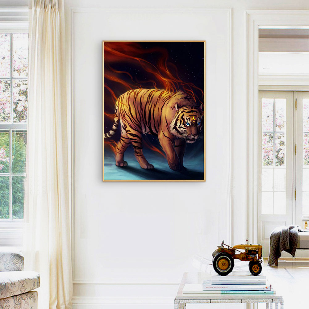 Tiger - Full Round Drill Diamond Painting 50*60CM