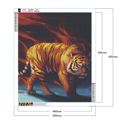 Tiger - Full Round Drill Diamond Painting 50*60CM