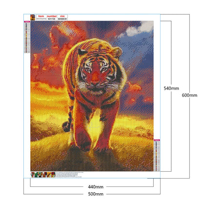 Tiger - Full Round Drill Diamond Painting 50*60CM