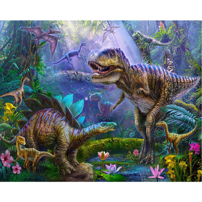 Dinosaur - Full Round Drill Diamond Painting 50*40CM