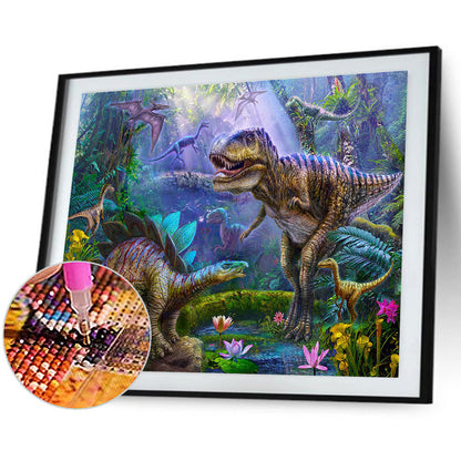 Dinosaur - Full Round Drill Diamond Painting 50*40CM