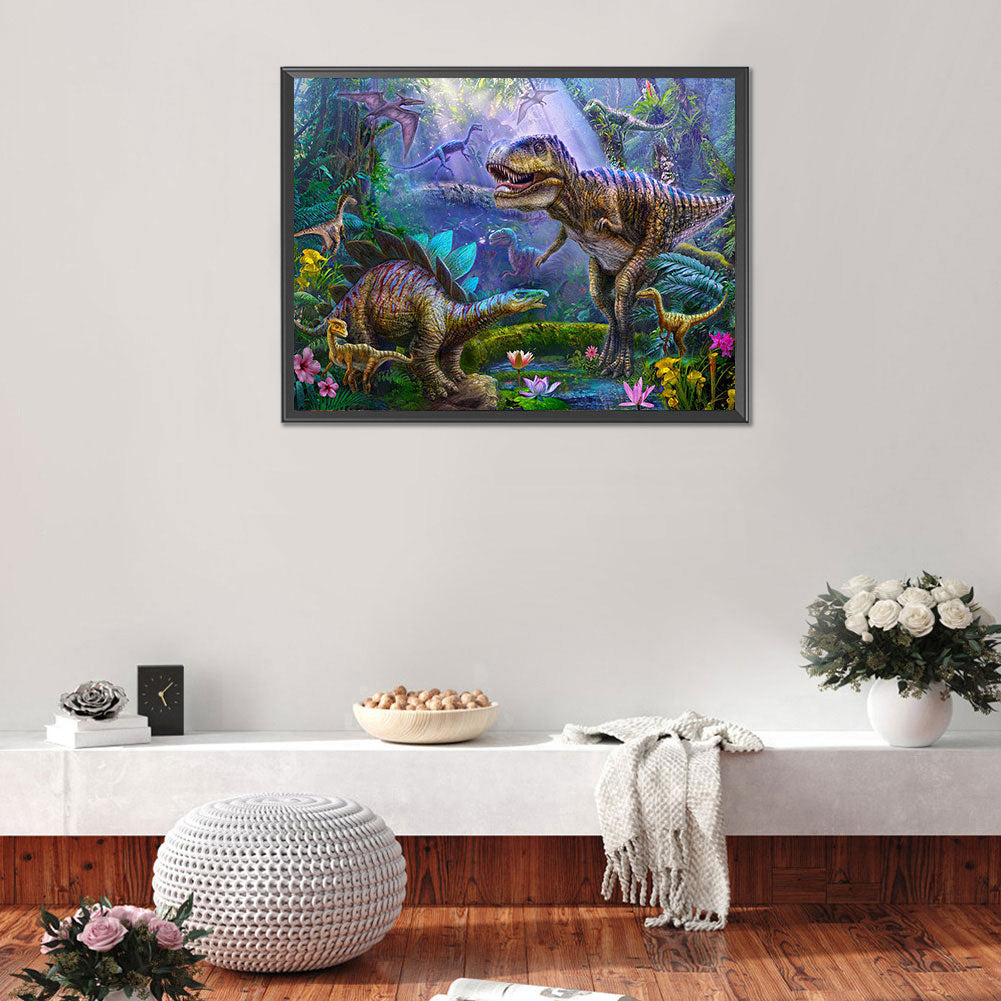 Dinosaur - Full Round Drill Diamond Painting 50*40CM