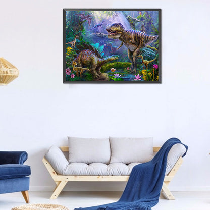 Dinosaur - Full Round Drill Diamond Painting 50*40CM