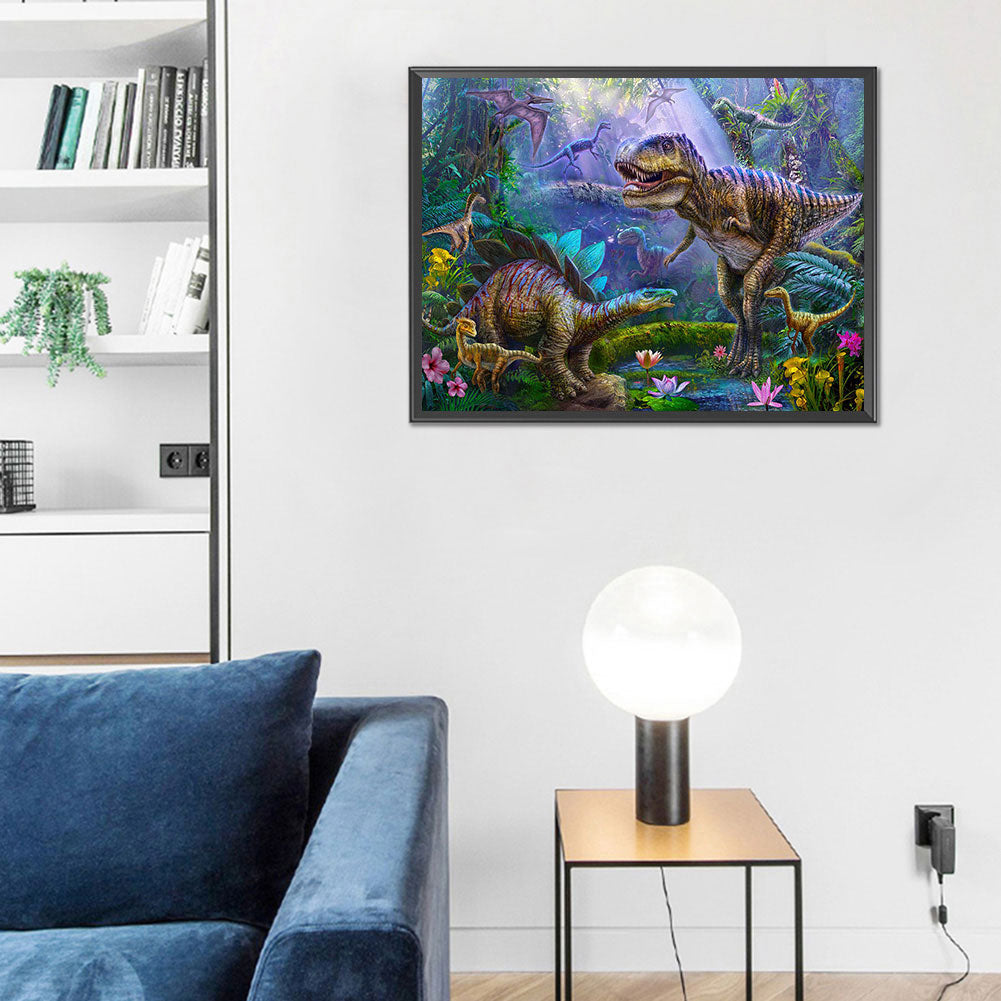 Dinosaur - Full Round Drill Diamond Painting 50*40CM