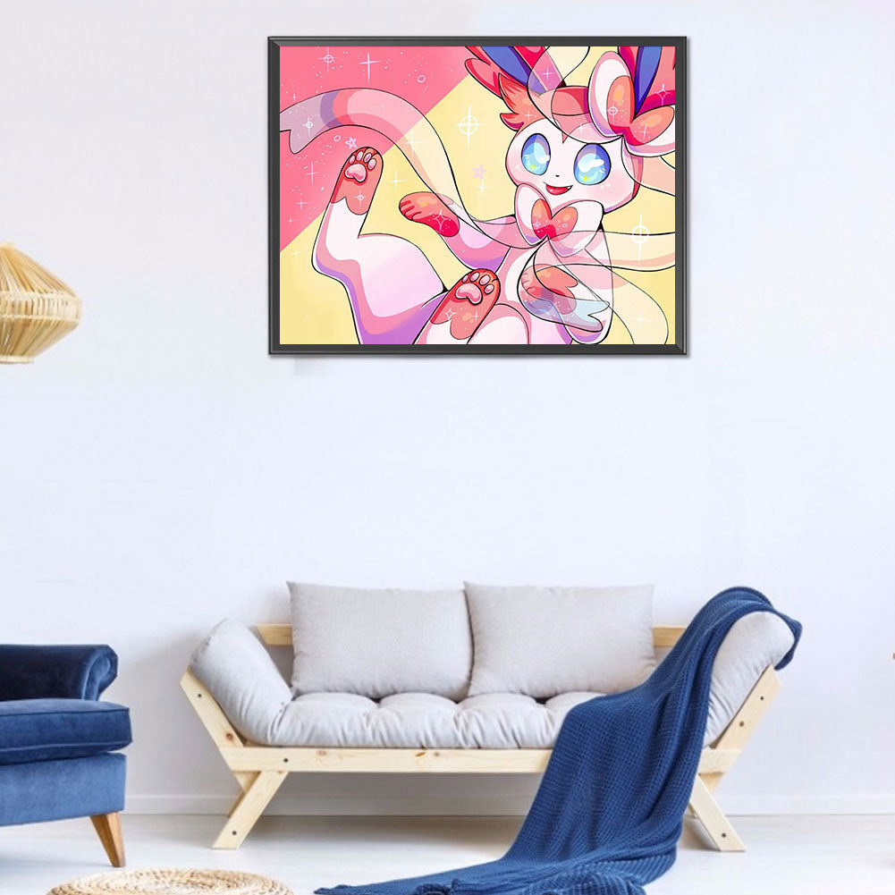 Cartoon Rabbit - Full Round Drill Diamond Painting 60*50CM