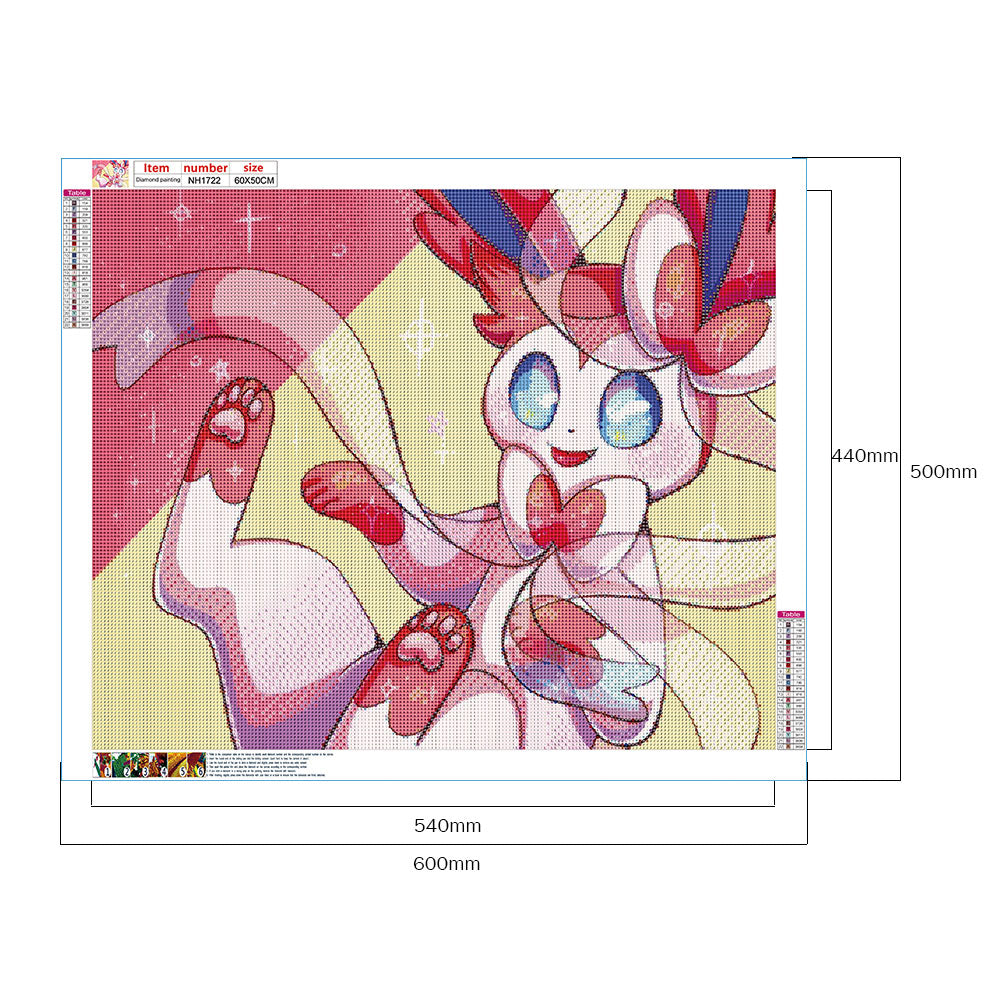 Cartoon Rabbit - Full Round Drill Diamond Painting 60*50CM