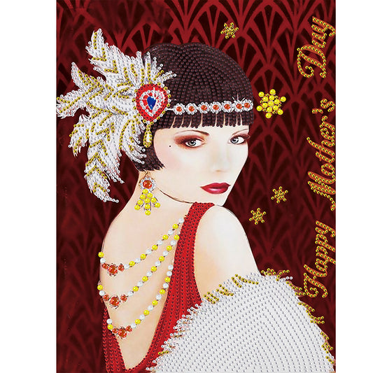 Mother'S Day Lady - Special Shaped Drill Diamond Paiting 30*40CM