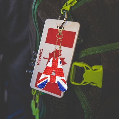 1pc Letter Crystal Diamond Painting Acrylic Keychain DIY Key Ring Pendant