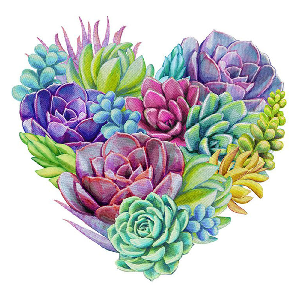 Succulents - 11CT Counted Cross Stitch 40*40CM