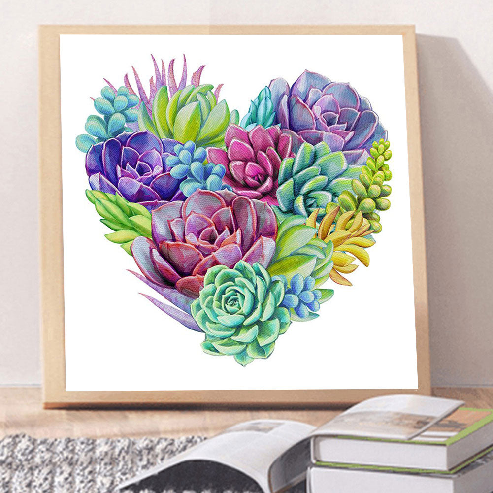 Succulents - 11CT Counted Cross Stitch 40*40CM