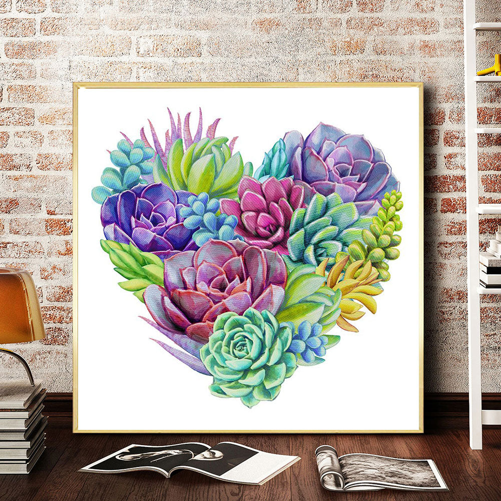 Succulents - 11CT Counted Cross Stitch 40*40CM