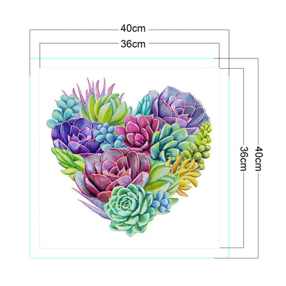 Succulents - 11CT Counted Cross Stitch 40*40CM