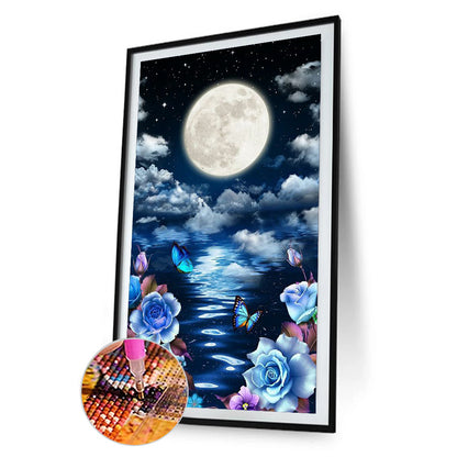 Rose Butterfly - Full Round Drill Diamond Painting 40*70CM