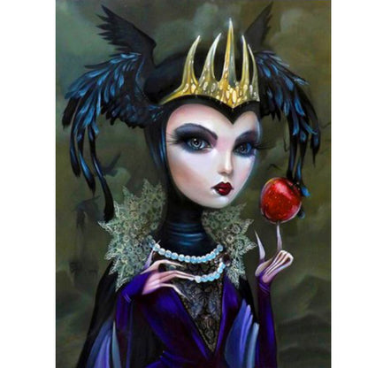 Heavy Makeup Woman - Full Round Drill Diamond Painting 30*40CM