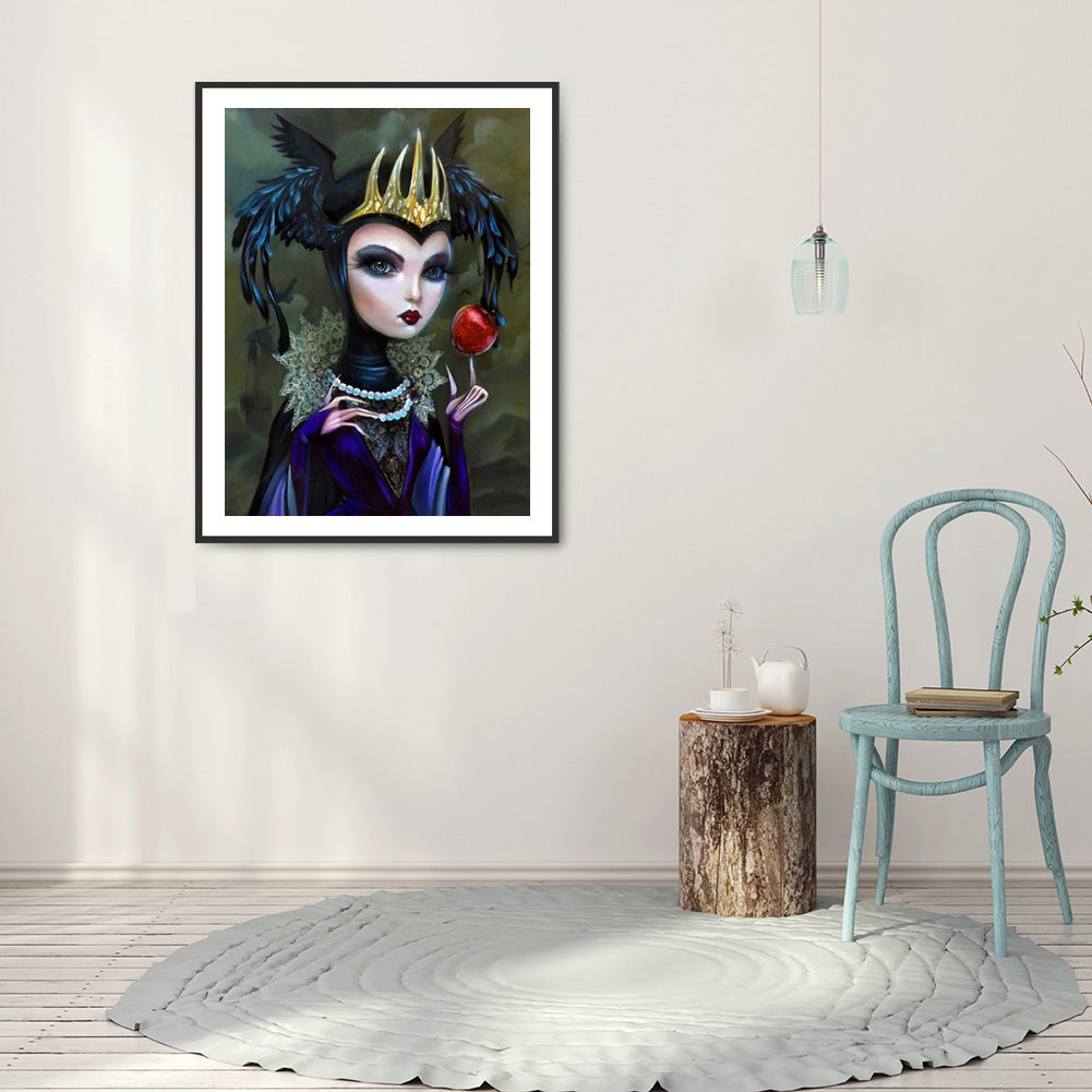 Heavy Makeup Woman - Full Round Drill Diamond Painting 30*40CM