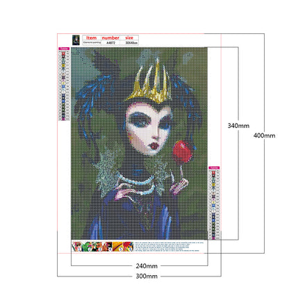 Heavy Makeup Woman - Full Round Drill Diamond Painting 30*40CM
