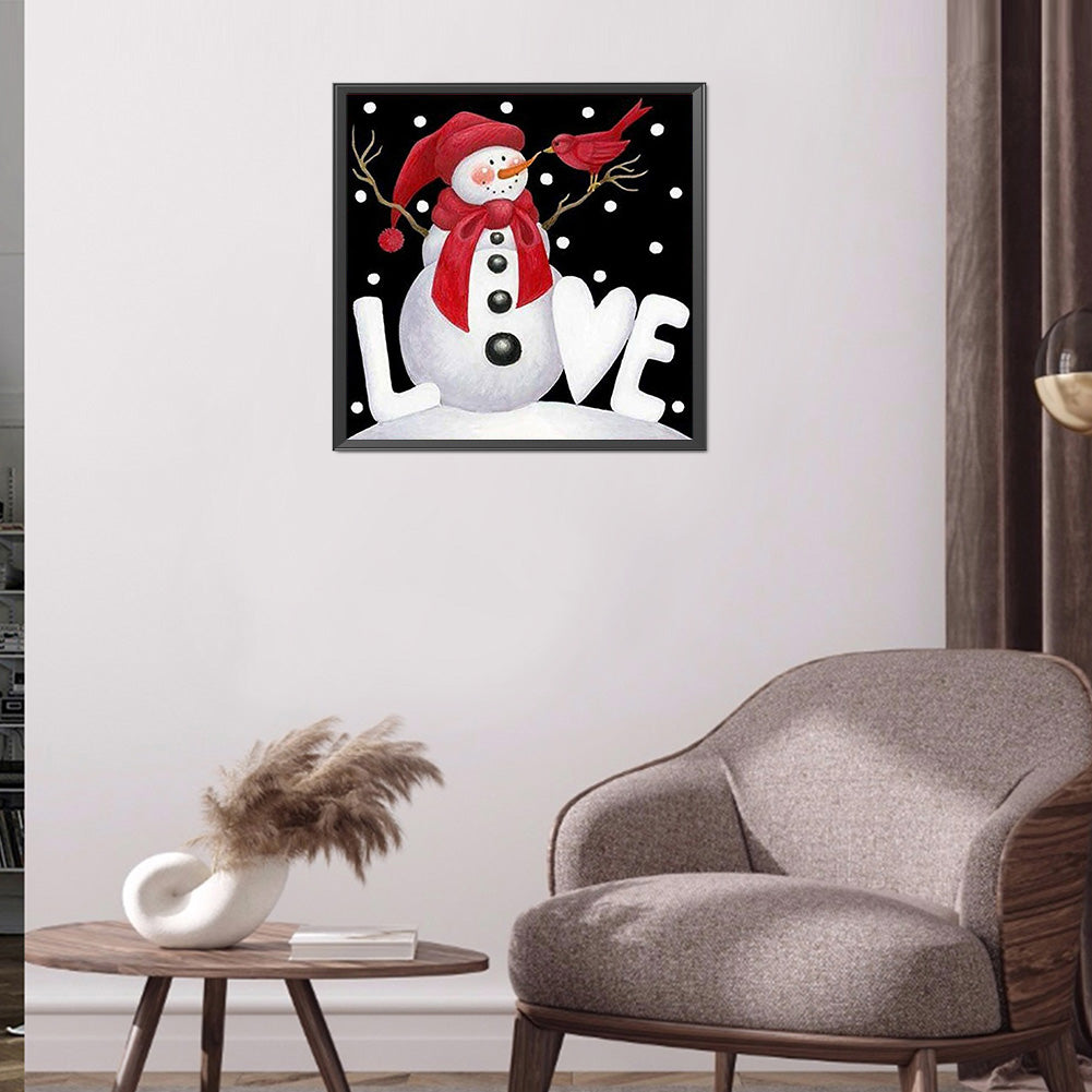 Snowman - Full Square Drill Diamond Painting 30*30CM