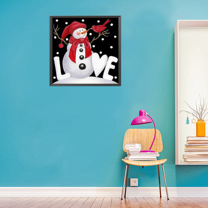 Snowman - Full Square Drill Diamond Painting 30*30CM