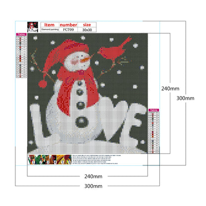 Snowman - Full Square Drill Diamond Painting 30*30CM