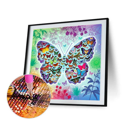 Butterfly - Full Round Drill Diamond Painting 30*30CM