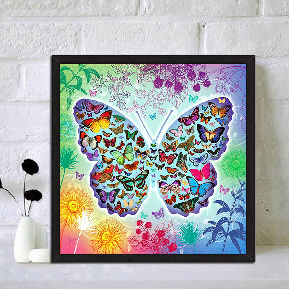Butterfly - Full Round Drill Diamond Painting 30*30CM