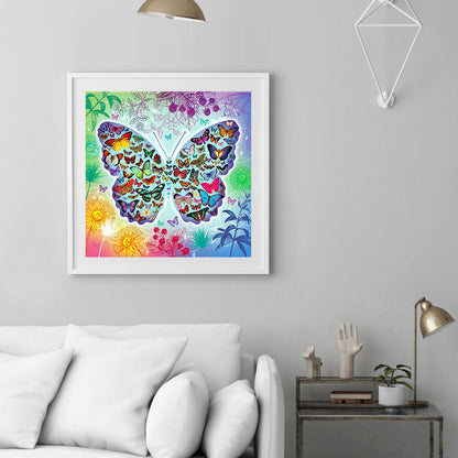 Butterfly - Full Round Drill Diamond Painting 30*30CM