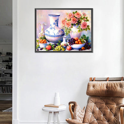 Vase Bouquet - Full Round Drill Diamond Painting 40*30CM