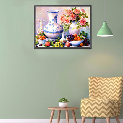 Vase Bouquet - Full Round Drill Diamond Painting 40*30CM