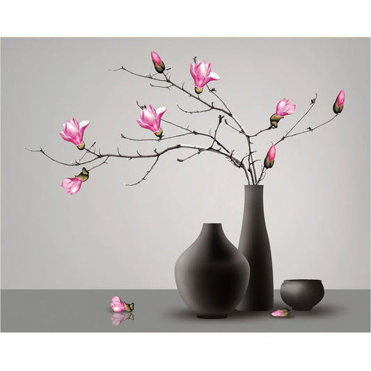 Magnolia Vase - 11CT Stamped Cross Stitch 60*46CM
