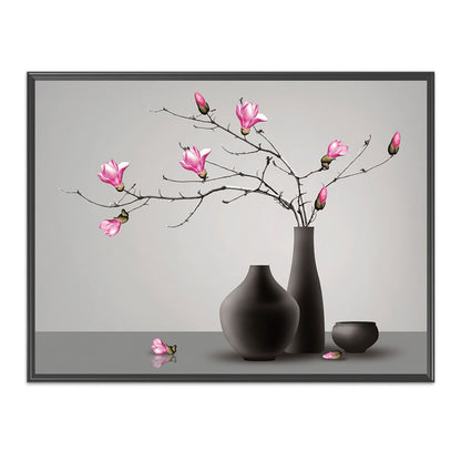 Magnolia Vase - 11CT Stamped Cross Stitch 60*46CM