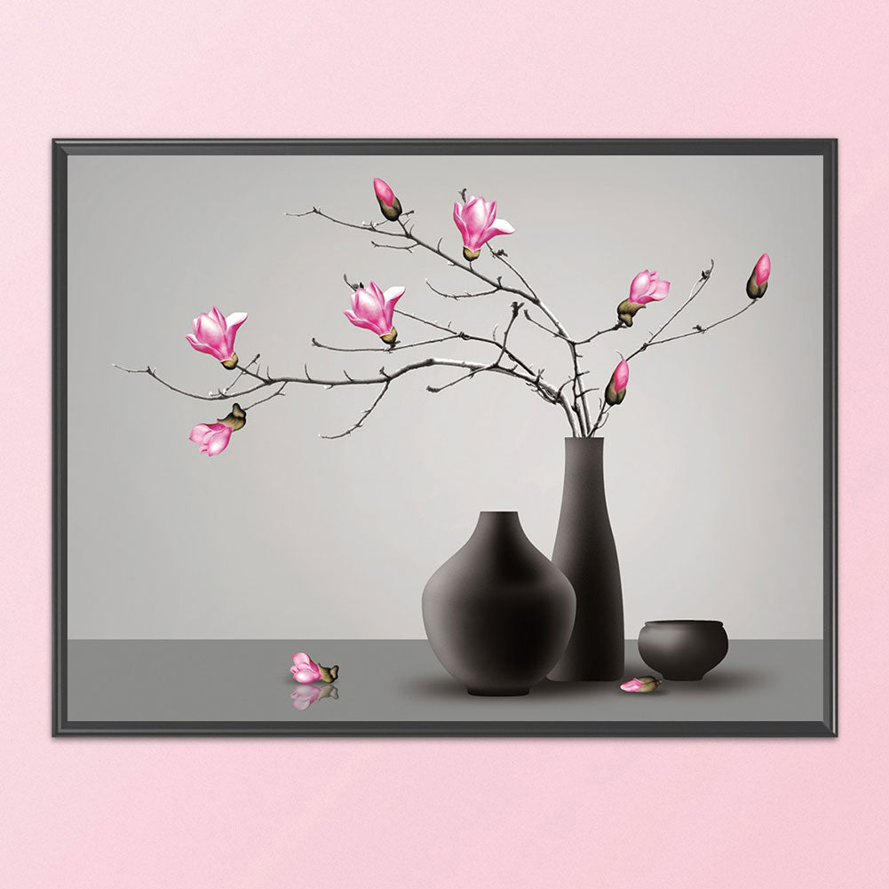 Magnolia Vase - 11CT Stamped Cross Stitch 60*46CM