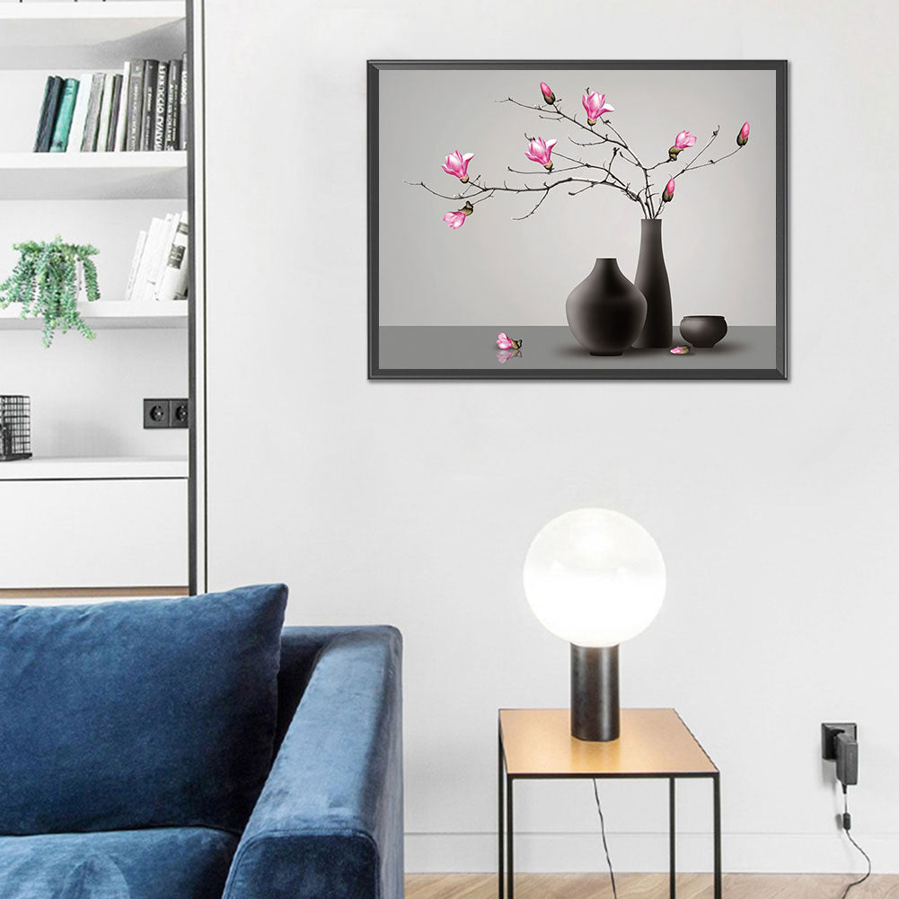 Magnolia Vase - 11CT Stamped Cross Stitch 60*46CM