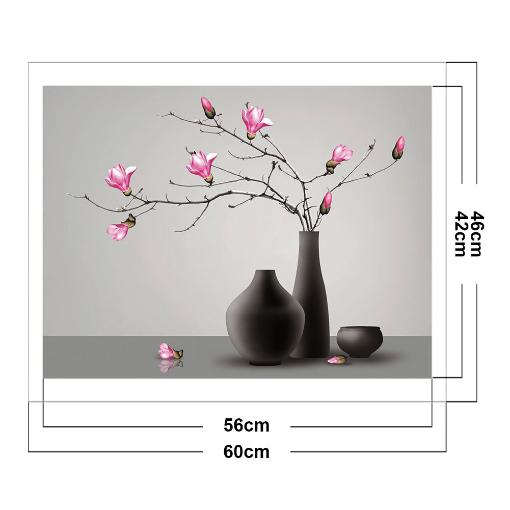 Magnolia Vase - 11CT Stamped Cross Stitch 60*46CM