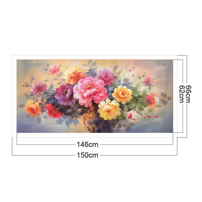 Flowers Blooming - 11CT Stamped Cross Stitch 150*66CM