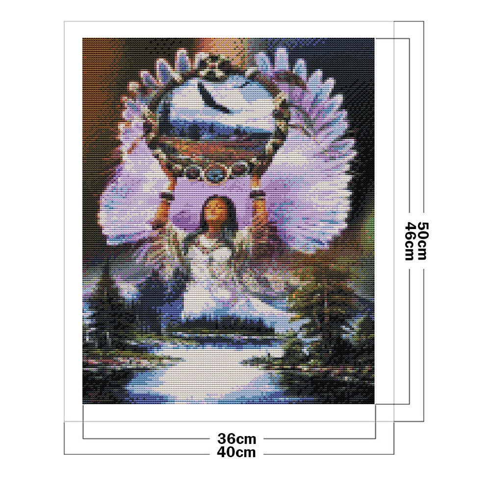 Indian Angel - 11CT Stamped Cross Stitch 40*50CM