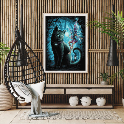 Cat And Angel - 11CT Stamped Cross Stitch 40*50CM