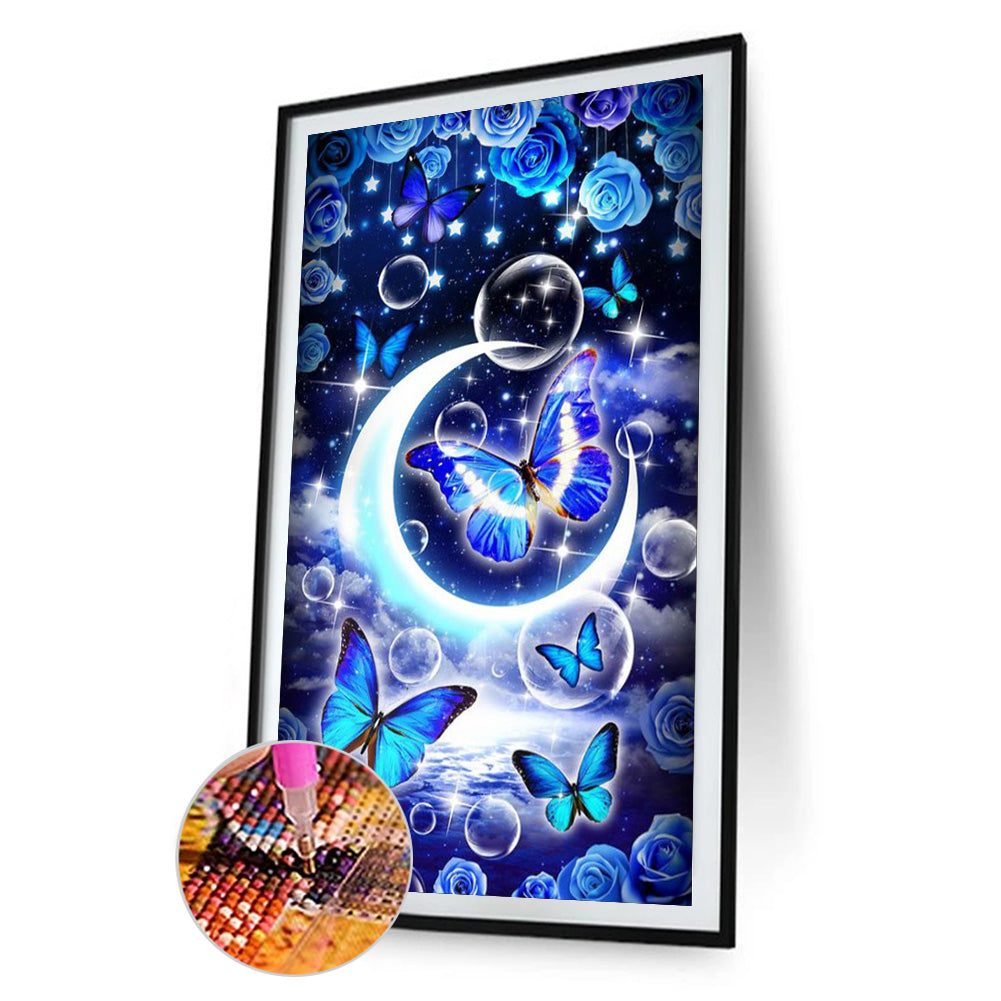 Moon And Butterfly - Full Round Drill Diamond Painting 40*70CM