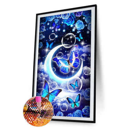 Moon And Butterfly - Full Round Drill Diamond Painting 40*70CM