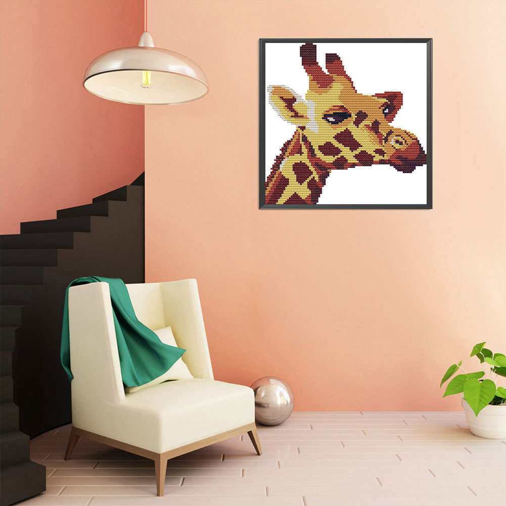 Giraffe - 14CT Stamped Cross Stitch 21*22CM(Joy Sunday)