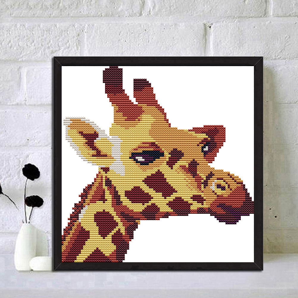 Giraffe - 14CT Stamped Cross Stitch 21*22CM(Joy Sunday)