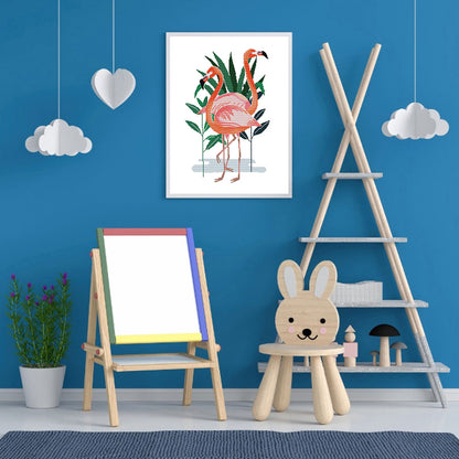 Flamingo Five - 14CT Stamped Cross Stitch 47*59CM(Joy Sunday)