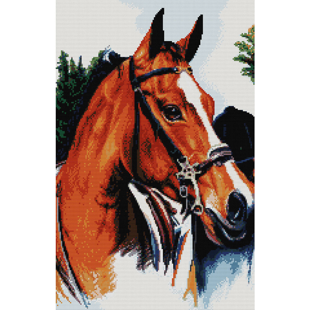 Thoroughbred - 14CT Stamped Cross Stitch 35*50CM(Joy Sunday)