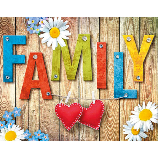 Family - 11CT Stamped Cross Stitch 46*36CM