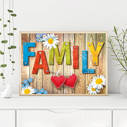 Family - 11CT Stamped Cross Stitch 46*36CM