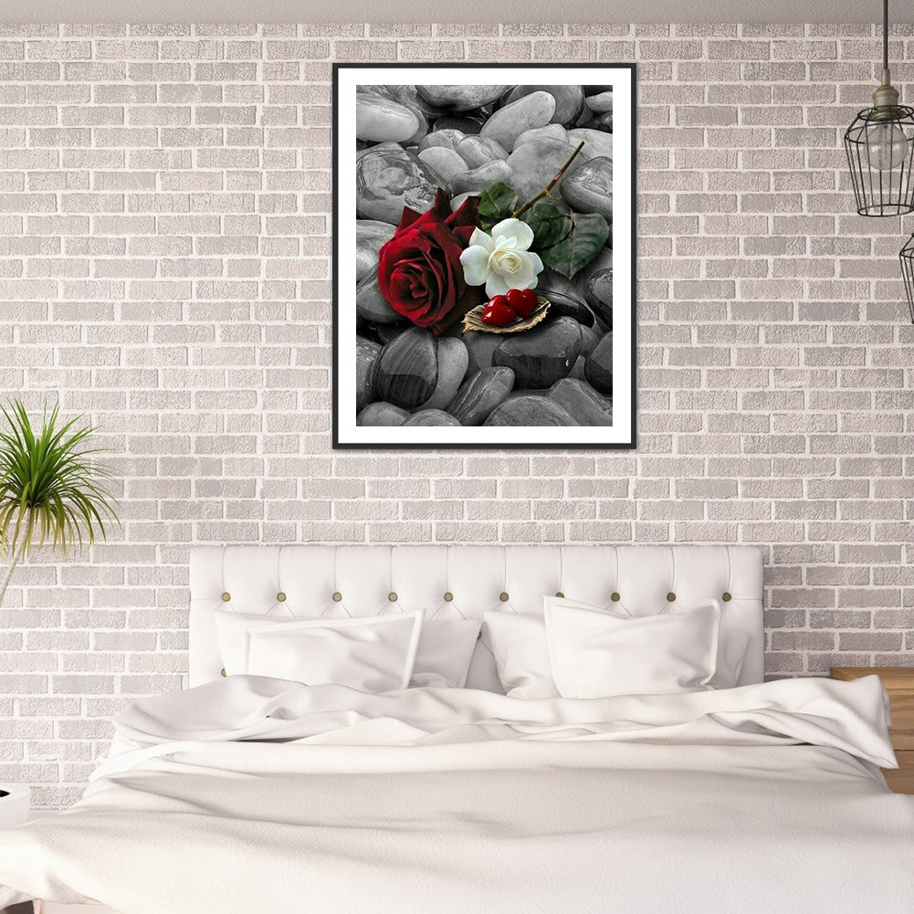 Flowers - Full Round Drill Diamond Painting 50*60CM