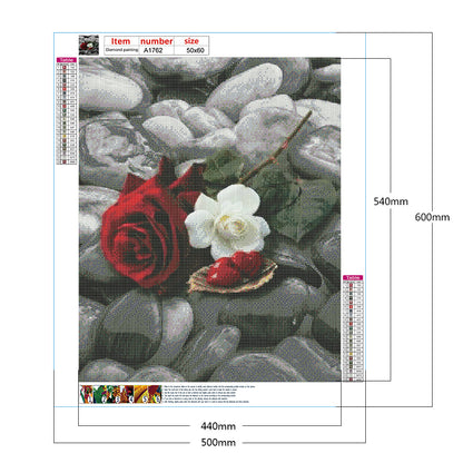 Flowers - Full Round Drill Diamond Painting 50*60CM