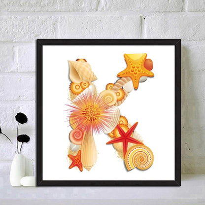 Letter K - Full Round Drill Diamond Painting 30*30CM