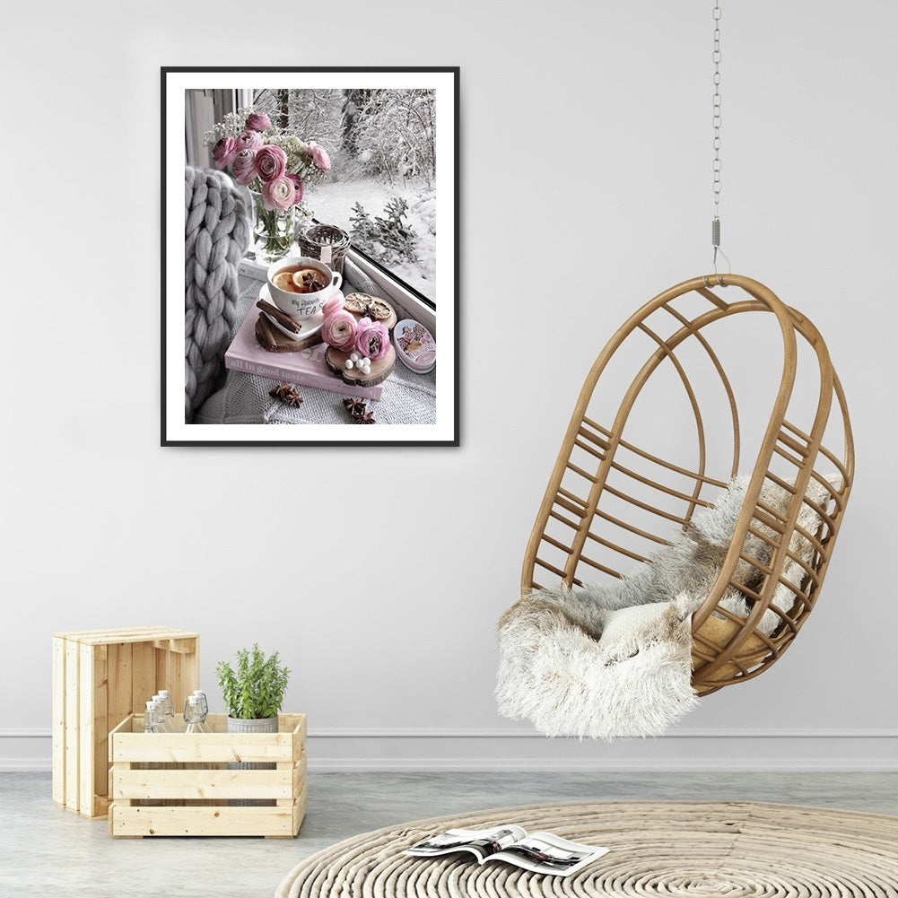 Flower - Full Round Drill Diamond Painting 30*40CM