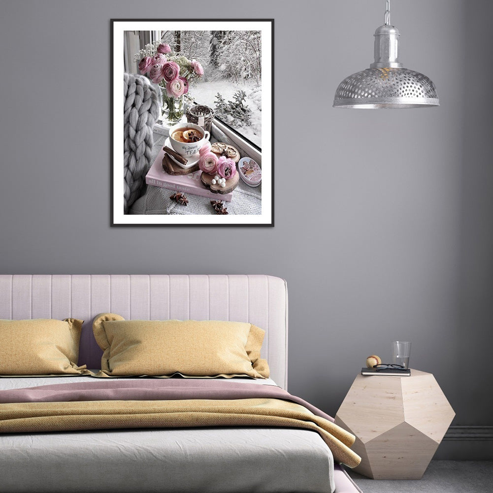 Flower - Full Round Drill Diamond Painting 30*40CM