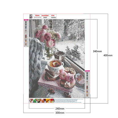 Flower - Full Round Drill Diamond Painting 30*40CM